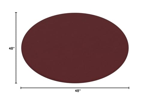 FlyDOIT Round Area Rugs for Bedroom Living Room, 4x4 Rose Red Super Soft Comfy Thickened Memory-Foam Indoor Circle Carpets, Modern Aesthetic Minimalist Carpet for Boys Girls Adults Nursery Home Décor - color: Rose Red, size: 4' (Round)