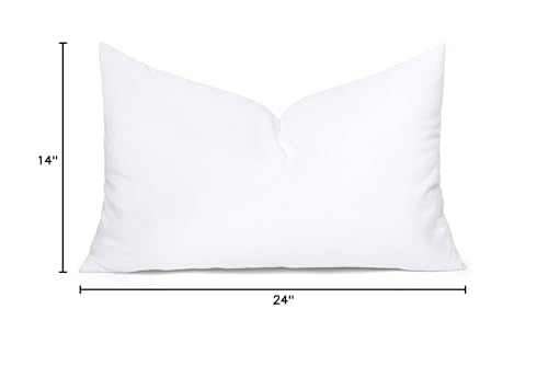 MIULEE 14x24 Inch Throw Pillow Insert for Couch Sofa Bed | Premium Virgin Filling, Soft Brushed Fabric, Rectangle Decorative Pillow, Lumbar Back and Neck Support - size: 14x24 Inch
