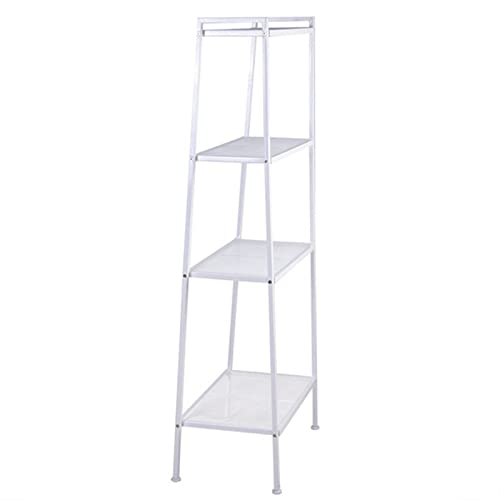 4-Shelf Modern Bookcase, Freestanding Ladder Bookshelf with Industrial Metal Frame for Living Room Bedroom Home Office (White-4 Tier) - color: White-4 Tier