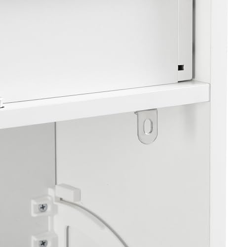 Shoe Cabinet, Shoe Storage Organizer Cabinet with 2 Flip Wavy Line Drawers, Freestanding Shoe Rack with Adjustable Shelf for Entryway (White) - color: Wavy Line-white