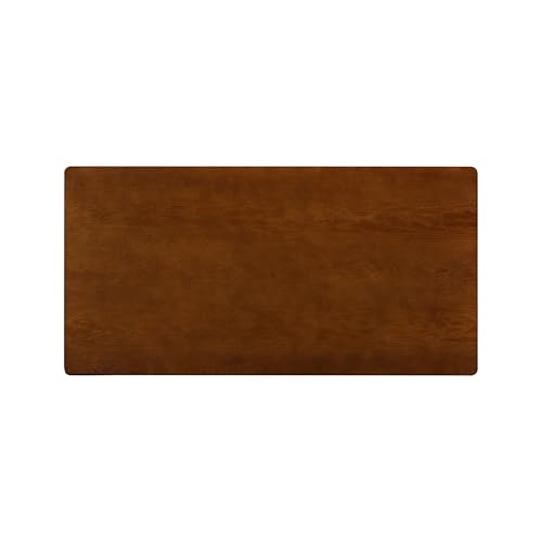Flow Modern Wooden Rectangle Desk Table with Hidden Drawer – Waterproof & Heat Resistant, Dark Walnut - color: Dark Walnut, size: 47 Inch, style: Desk