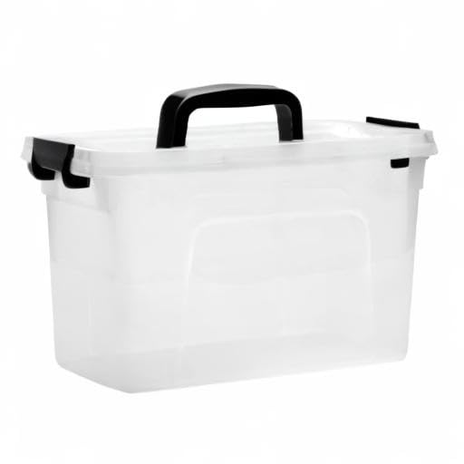 6 Quart Clear Storage Latch Box/Bins, 6-Pack Plastic Container with Latches and Lid - color: Clear, size: 6 QT