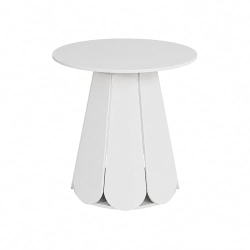31.5" Round Dining Table, Small Circle Kitchen Table for 2-4 People, Modern Farmhouse Wood Dinning Room Tables with Pedestal Base, Space Saving Dinner Tables for Small Spaces, Mesa de Comedor, White - color: White