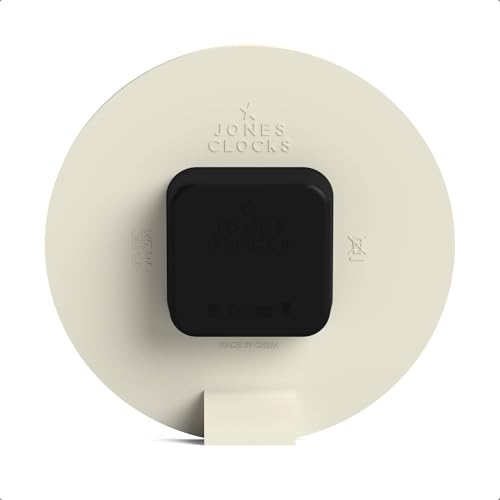 JONES CLOCKS® Hampstead Desk Clock | Freestanding | Pale Cream | Elegant Raised Moulded Numerals | Ideal for Shelf, Mantel, Living Room, Home Office or Bedside - color: Linen White