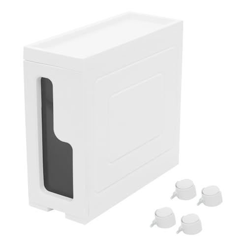 1 Tier Slim Bathroom Storage Cabinet, 15.7" L X 6.3" W X 16.9" H Slim Rolling Cart, 66.14 Lbs Load-Bearing Capacity Narrow Storage Cabinet for Living Room, Kitchen, Bathroom, Office - size: 15.7" L X 6.3" W X 16.9" H
