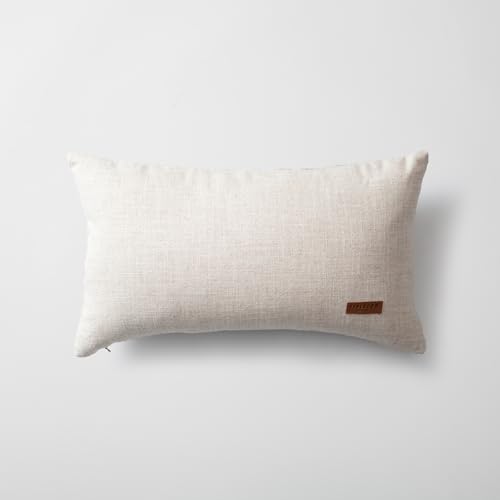 Throw Pillow Covers 20x20 Inch, Pack of 1 Textured Linen Blend with Woven Stripe, Decorative Throw Pillow Case for Couch Sofa, Elegant Design, Combos, Navy Blue 12x20 Inch - color: Navy Blue, size: 20" x 12" (Pack of 1)