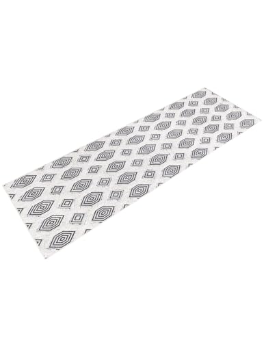 Rugs.com - Sabrina Soto Casa Rug – 6 Ft Runner Black Cotton Textured Rug Modern Hallway Runner for Entryways and Bedrooms - color: Black, size: 2'3" x 6' (Runner)