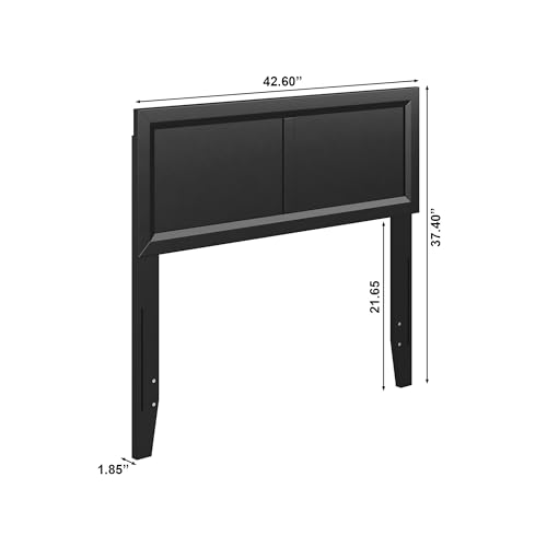 AFI, Sophia Adjustable Modern Twin Wood Headboard, Black - color: Black, size: Twin