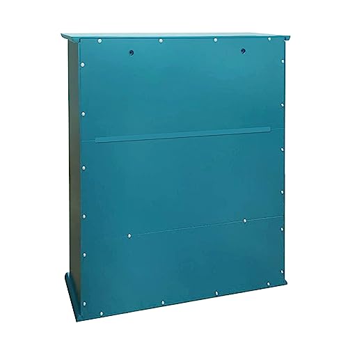 TaoHFE Turquoise Bathroom Cabinet,Bathroom Wall Cabinet with 2 Door | Adjustable Shelves,Over The Toilet Storage Cabinet,blue Bathrooms Cabinet Wall Mounted,Medicine Cabinets for Laundry - color: Turquoise
