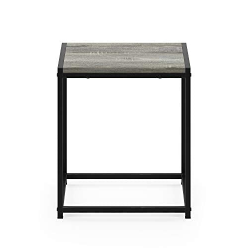 FURINNO Camnus Modern Living End Table, French Oak Grey, 15.75 in x 15.75 in x 17.83 in - color: French Oak Grey, size: 1-Tier, 15.75" Square