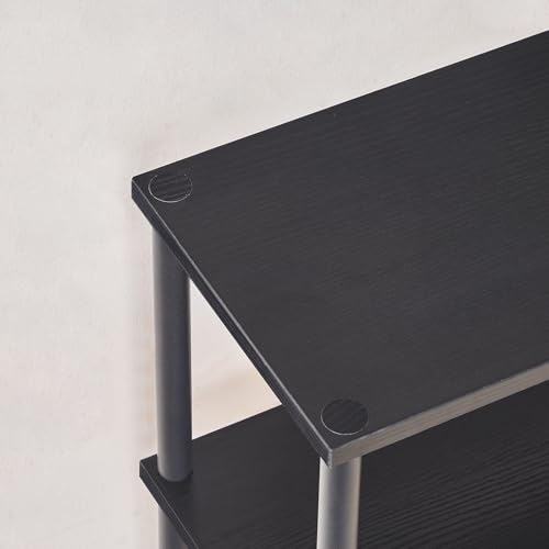 HOOBRO Narrow Console Table for Small Space, Set of 2, 15.7" Entryway Table with Storage, 2 Tier Sofa Table with 2 Shelves, Skinny Console Tables for Entryway, Hallway, Foyer, Black BB40XGP201 - color: Black