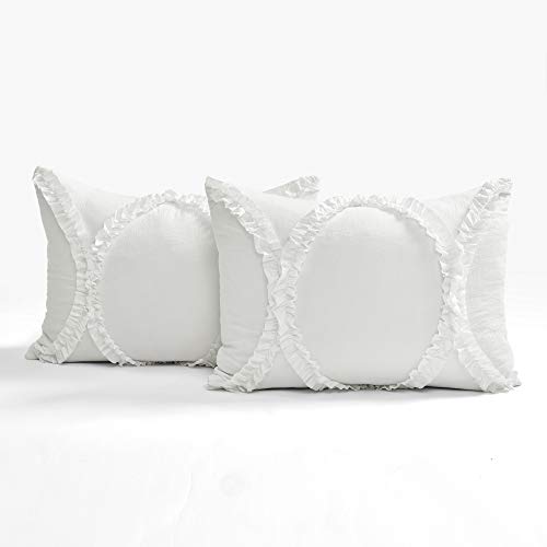 Lush Decor White Riviera 3-Piece Comforter Set, Luxury Bedding (King) - Discontinued - color: White, size: King, style: Comforter