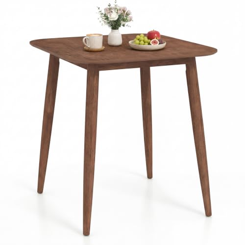 Giantex Counter Height Dining Table for 2, Solid Rubber Wood Frame