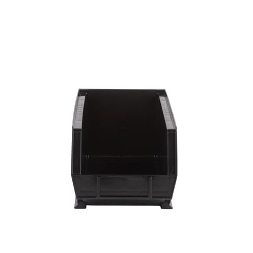 HE HUDSON EXCHANGE 15" x 8" x 7" Plastic Stackable Storage Bin, Black - color: Black, size: 1 Pack