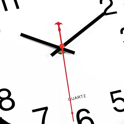 Foxtop 14 Inch Wall Clock Modern Silent Non-Ticking Quartz Battery Operated Round Analog Classic Black Wall Clock for Classroom School Office Living Room Bedroom Home - color: Black, size: 14 Inch - 1 Clock