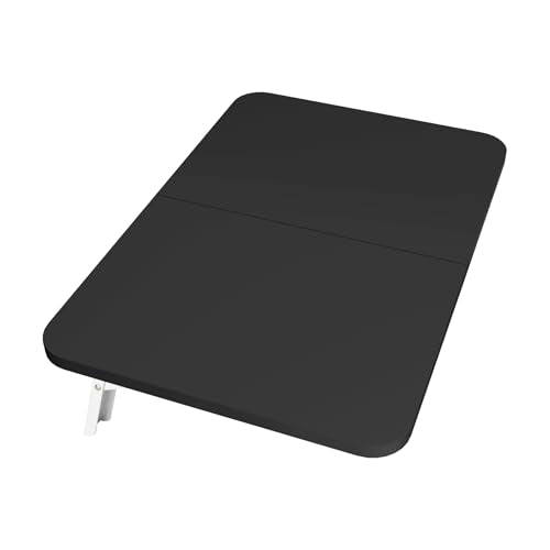 Neoaider Wall Mounted Folding Desk 23.6” x 15.7”, Black | Drop Down Table with Metal Collapsible Brackets, Folding Wall Table for Small Spaces, Home, Office, Kitchen, Laundry Room - color: Black, size: 23.6" x 15.7"