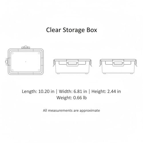 Stackable Clear Plastic Storage Bins with Lids, Transparent PP Organizer Boxes for Drawers, Shelves, and Desktops - size: 10.2 x 6.81 x 2.44 in