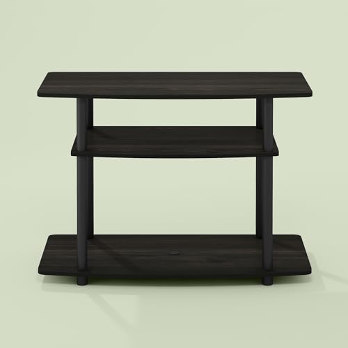 Arau TV Stand for up to 32 inch TV, Entertainment Center with Open Shelves, Easy Assembly, for Living Room, Charcoal/Black - color: Charcoal/Black