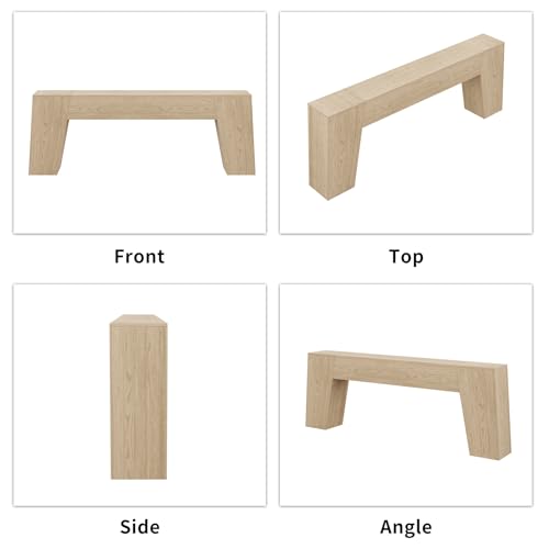 78-Inch Console Table for Entryway, Light Oak Brown | Extra Long Farmhouse Sofa Table Behind Couch, Natural Wood Accent Entrance Table for Living Room Hallway - color: Light Oak