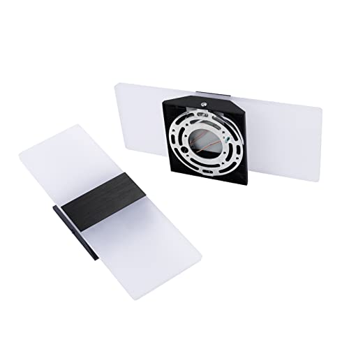 TRLIFE Dimmable Wall Sconces, Modern Wall Sconces Set of 2 Hardwired Wall Mounted Lights 12W 6000K Cool White LED Wall Sconce Lighting for Bedroom Bedside Living Room Bathroom Stairway(2 Pack, Black) - color: Cool White, size: Black Brushed Aluminum