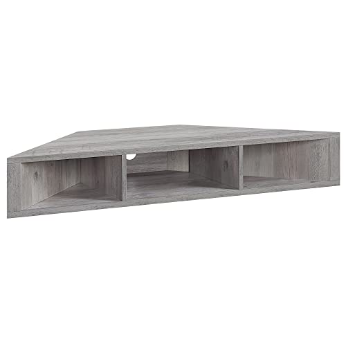 BELLEZE 47" Russel TV Stand & Entertainment Center - Gray Wash | Modern Style,Wall-mounted Storage Shelf,Fit TV up to 46",Living Room Dining Room - color: Gray Wash, style: Russel