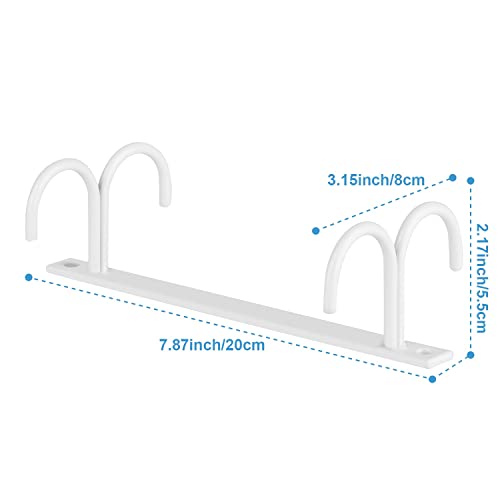 FOMANSH Mug Rack Under Cabinet - Coffee Cup Holder, 12 Mugs Hooks Under Shelf, Display Hanging Cups Drying Hook for Bar Kitchen Utensils White - color: White, size: 3 Pack