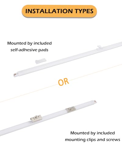 Cefrank 6-Pack Linkable Under Cabinet Lighting, 12" LED Shelf Light Bars | 1200LM Cool White • Plug-in • CRI90+ • Frosted Lens • Pantry • Bookshelf • Workbench - color: White