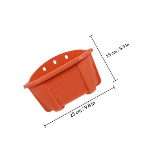 POPETPOP 2Pcs Modern Half Dome Hanging Planters for Use Durable Flower Pots Beige White Brick Red for Wall Balcony and Garden Decor
