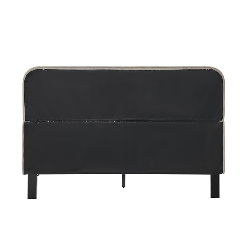 Studio Living® Adaline Upholstered Bed, Queen Size, USB A + C Power, Storage Sleeve, Velvet Fabric, Light Gray - color: Light Gray, size: Queen