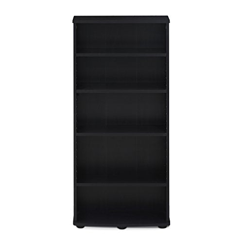 FURINNO Jaya 4-Tier Multimedia Storage Tower, Espresso - color: Espresso, size: 4-Shelf