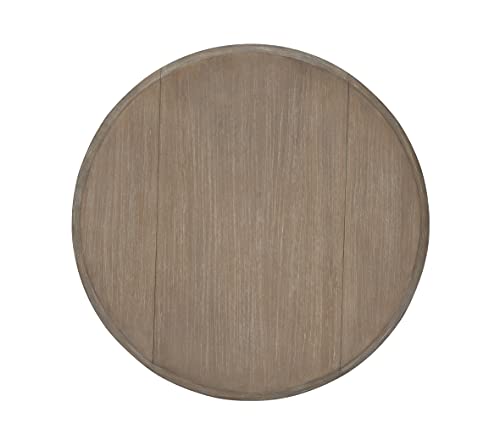 Linon Home Decor Mauro Antique Rustic Brown Drop Leaf Small Dining Table with Pedestal Base - color: Antique Rustic Brown