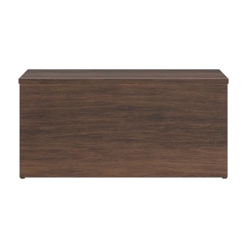 Modular Stackable Open Front Storage Cube Organizer, Tool-Free Assembly Open Shelf Storage System, Walnut Finish Home Display Cabinet