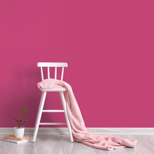 VEELIKE Thick Hot Pink Wallpaper Stick and Peel for Bedroom Girl's Room Pink Contact Paper for Walls Cabinets 15.7''x118'' Self Adhesive Decorative Pink Peel and Stick Wallpaper for Desk Drawer Locker - color: Hot Pink, size: 15.7" x 118"