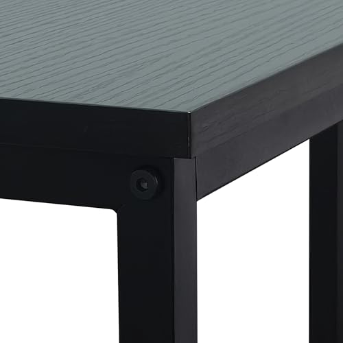 Narrow Console Table, 29.5" Small Entryway Table, Thin Hallway Tables, Slim Sofa Side Tables for Hallway, Living Room, Bedroom, Foyer, Wood-Grained Black - color: Wood-grained Black