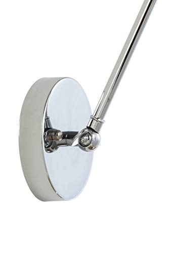 JONATHAN Y Rover 1-Light Wall Sconce 7", Chrome | Adjustable Arm, Hardwired Bedside Reading Swing Arm, Farmhouse Cone Shade, Metal Hardwired Indoor Fixture, LED Bulbs Included - color: Chrome, size: Set of 1
