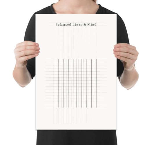 Minimalist Wall Art Poster Print - Balanced Lines & Mind - 13x19 - Modern Minimalist Style
