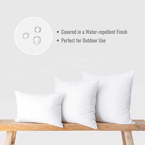 Hofdeco Water Resistant Synthetic Down Alternative Long Lumbar Pillow Insert Sham Stuffer, Rectangle Form, 13"x27" - color: 13"x27", size: 13"x27"