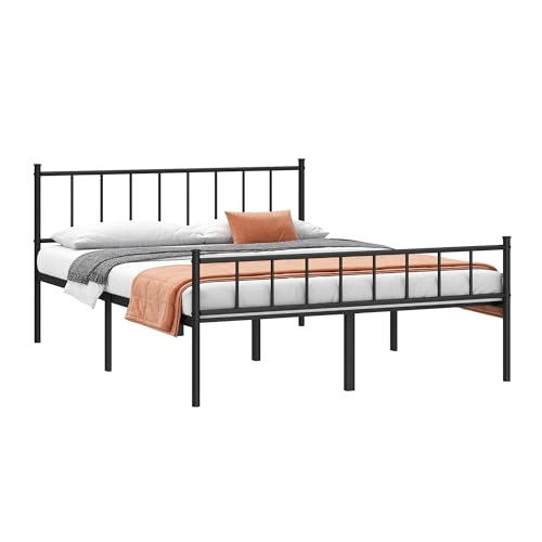 DIIYIV Full Metal Bed Frame,Steel Slat Support,Noise Free,Easy Assembly | Full Size Bed,Mattress Foundation,Underbed Storage,No Box Spring Needed - size: Full