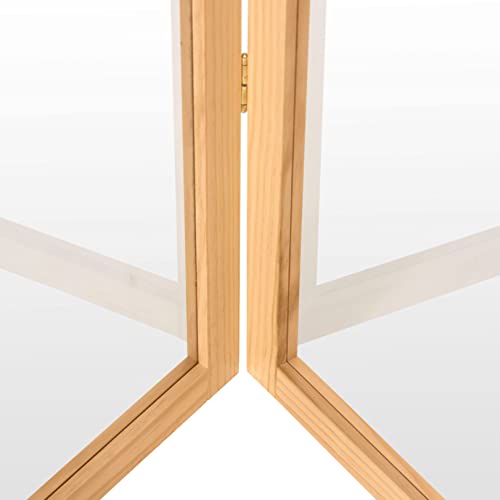 4 ft. Short Clear Plastic Partition Natural 3 Panel - color: Natural, size: 3 Panel