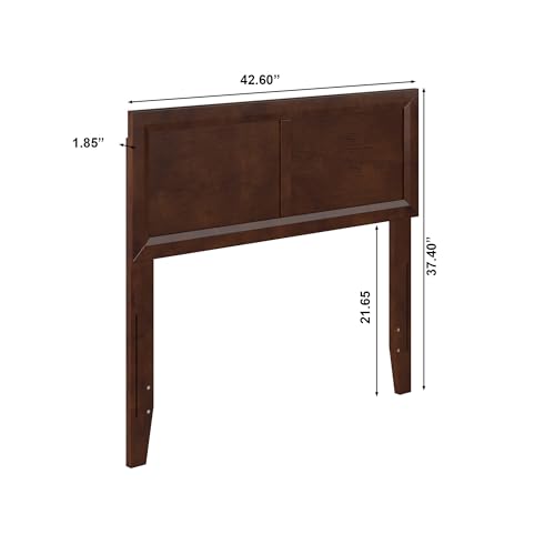 AFI, Sophia Adjustable Modern Twin Wood Headboard, Walnut - color: Walnut, size: Twin