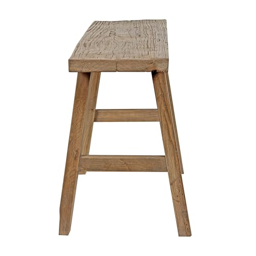Artissance 43-Inch Elmwood Bench, Natural Wood Rectangular Rustic Bench for Entryway, Hallway, Living Room, and Dining Room - size: 20H x 43W x 10L