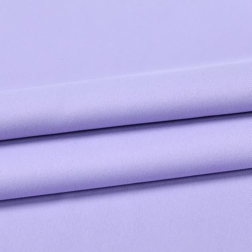 Adjustable Thermal Insulated Solid Blackout Curtain Energy Efficient Tie Up Shades Rod Pocket Panel for Kitchen (Lavender Purple,34W x 54L,One Panel) - color: Lavender, size: 34"W x 54"H