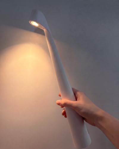 Cordless LED Table Lamp, 4000mAh Rechargeable Portable Desk Lamp, 3-Level Brightness, Bedside Night Light, Ambient Reading Light for Restaurant, Bedroom, Outdoor Camping, Night Light, White | 3-Level Brightness, Bedside Night Light, Ambient Reading Light,