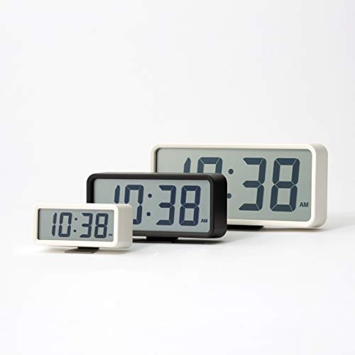 Muji Digital Clock with Alarm, Small, White