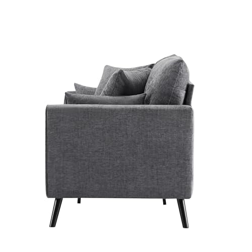 70” Loveseat Sofa, Grey Love Seat Couches for Living Room, 2 Seater Small Couch for Small Spaces, Bedroom, Office Sofas