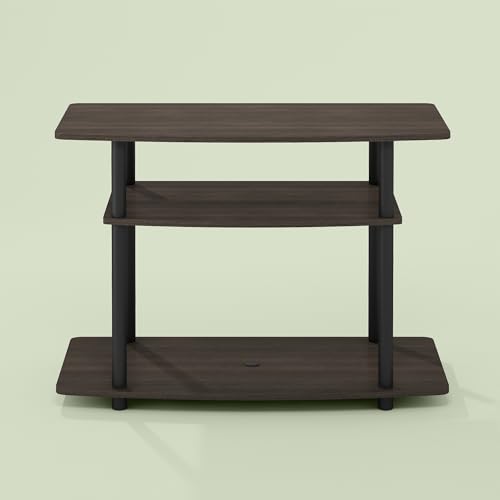 Arau TV Stand for up to 32 inch TV, Entertainment Center with Open Shelves, Easy Assembly, for Living Room, Cocoa/Black - color: Cocoa/Black
