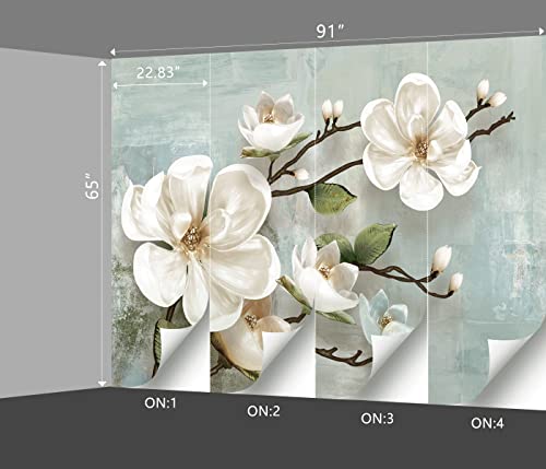 Beautiful 3D Floral Wallpaper Bedroom Modern Flowers murals Trendy Office Decorative Living Room tv Background Large wall Mural - 91"x65" Not Peel and Stick - color: B017, size: 91" x 65"