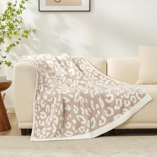 Snuggle Sac Ultra Soft Beige Leopard Blanket Twin Size - Oversized Reversible Cheetah Bedding Blanket, Leopard Pattern Throw Blankets for Bed, Sofa, Couch, 60x80 inches - color: Leopard Beige, size: Twin(60"x80")