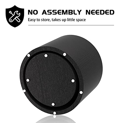 18.9" Black Nesting Coffee Table Set of 2, Modern Round Coffee Tables Circle Side Table for Small Space, Accent End Table Set, No Assembling, Matte Black - color: 18.9" Black