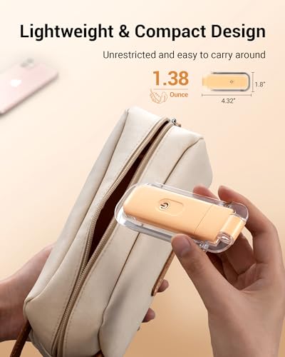 DEWENWILS USB Rechargeable Book Reading Light, Clip on Booklight Peach Fuzz | Flexible Lighting Angle, 2-Level Brightness, Warm White, Booklight for Kids, Book Lovers, Adults - color: Peach Fuzz